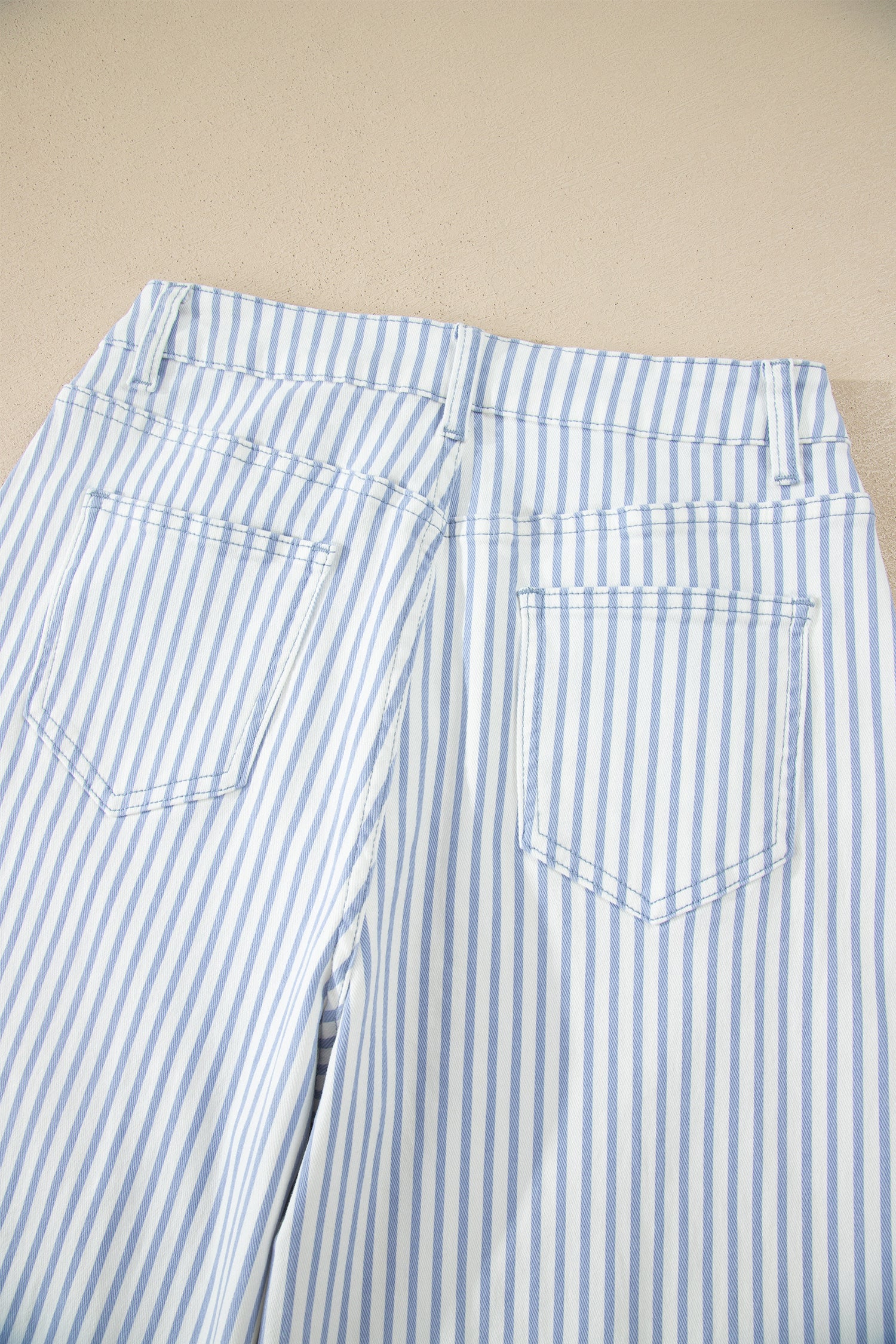 Stripe Casual Barrel Jeans