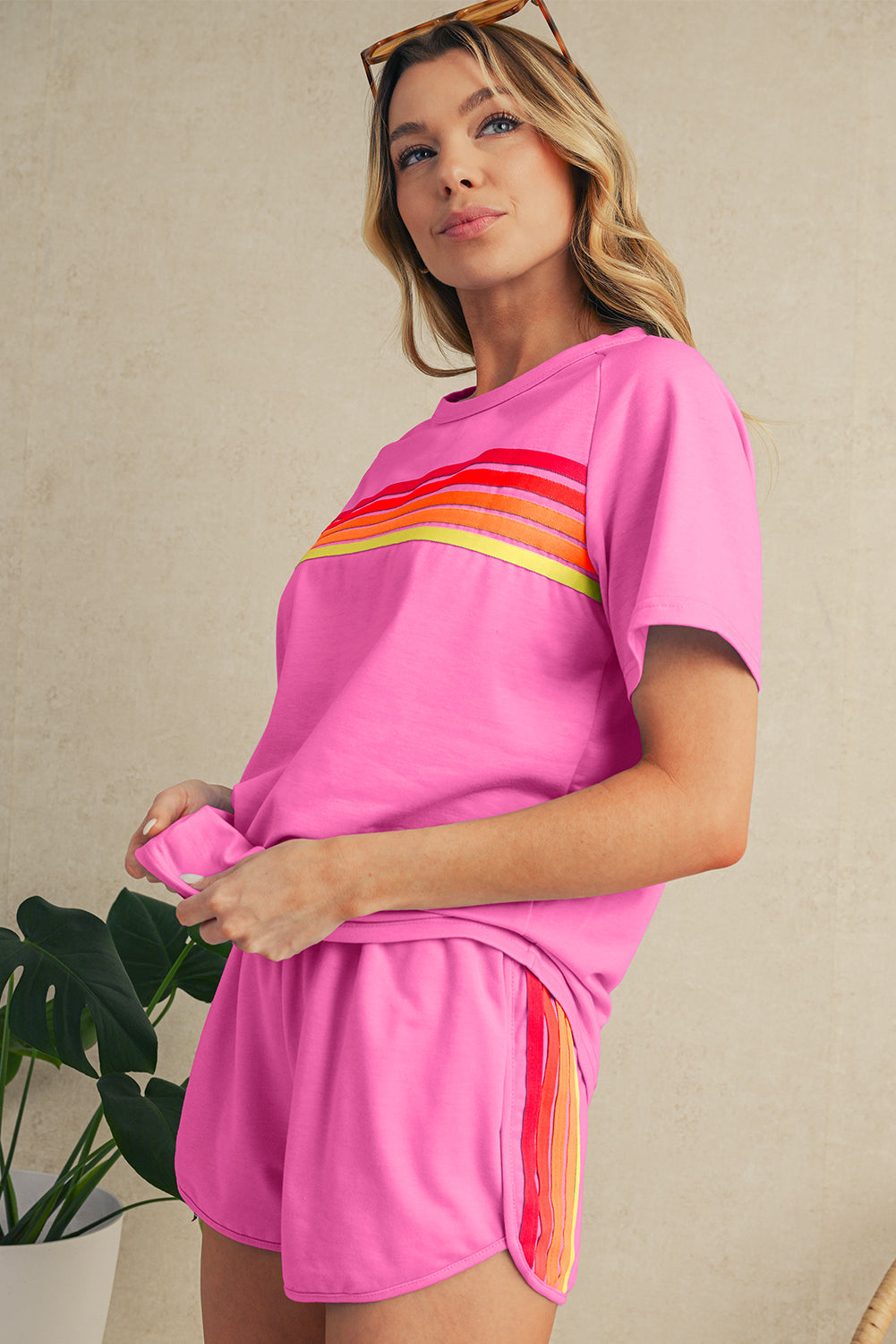 Colorful Striped Casual Tee