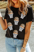 Sequin Basketball Game Day T Shirt