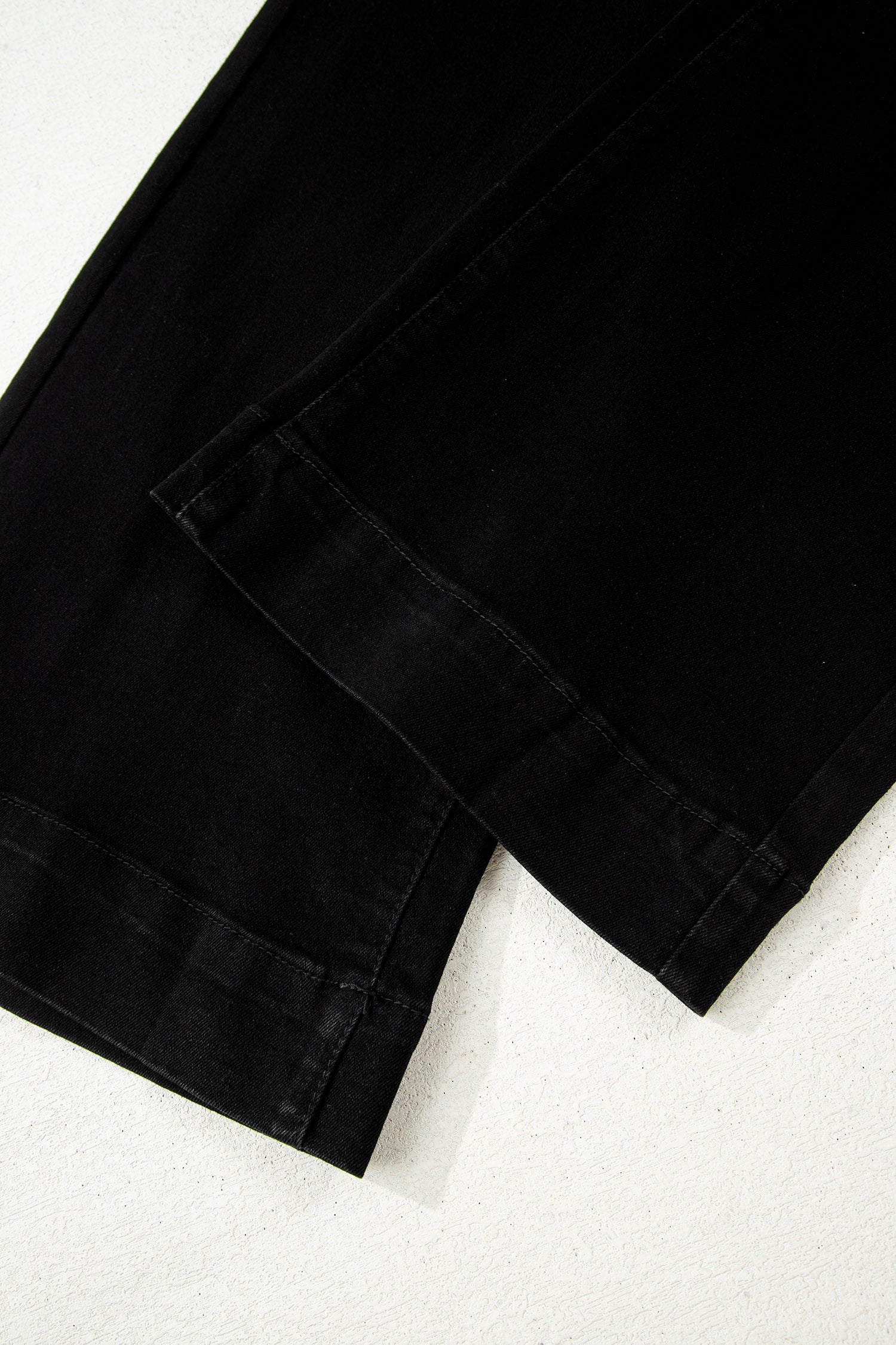 Button High Waist Wide Leg Jeans