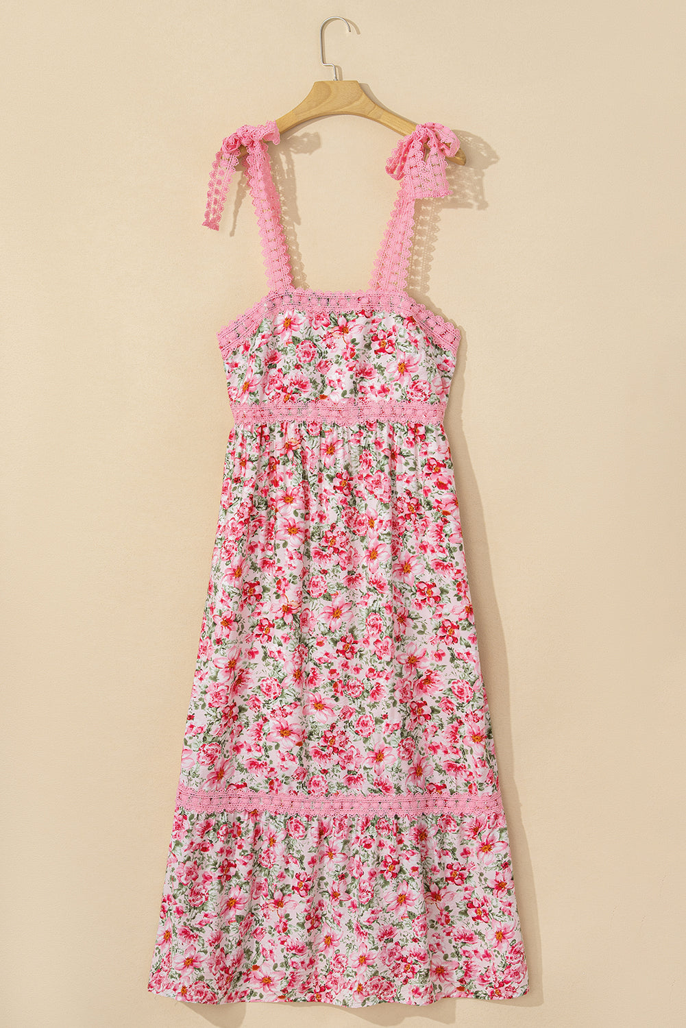 Floral Lace Tied Maxi Dress