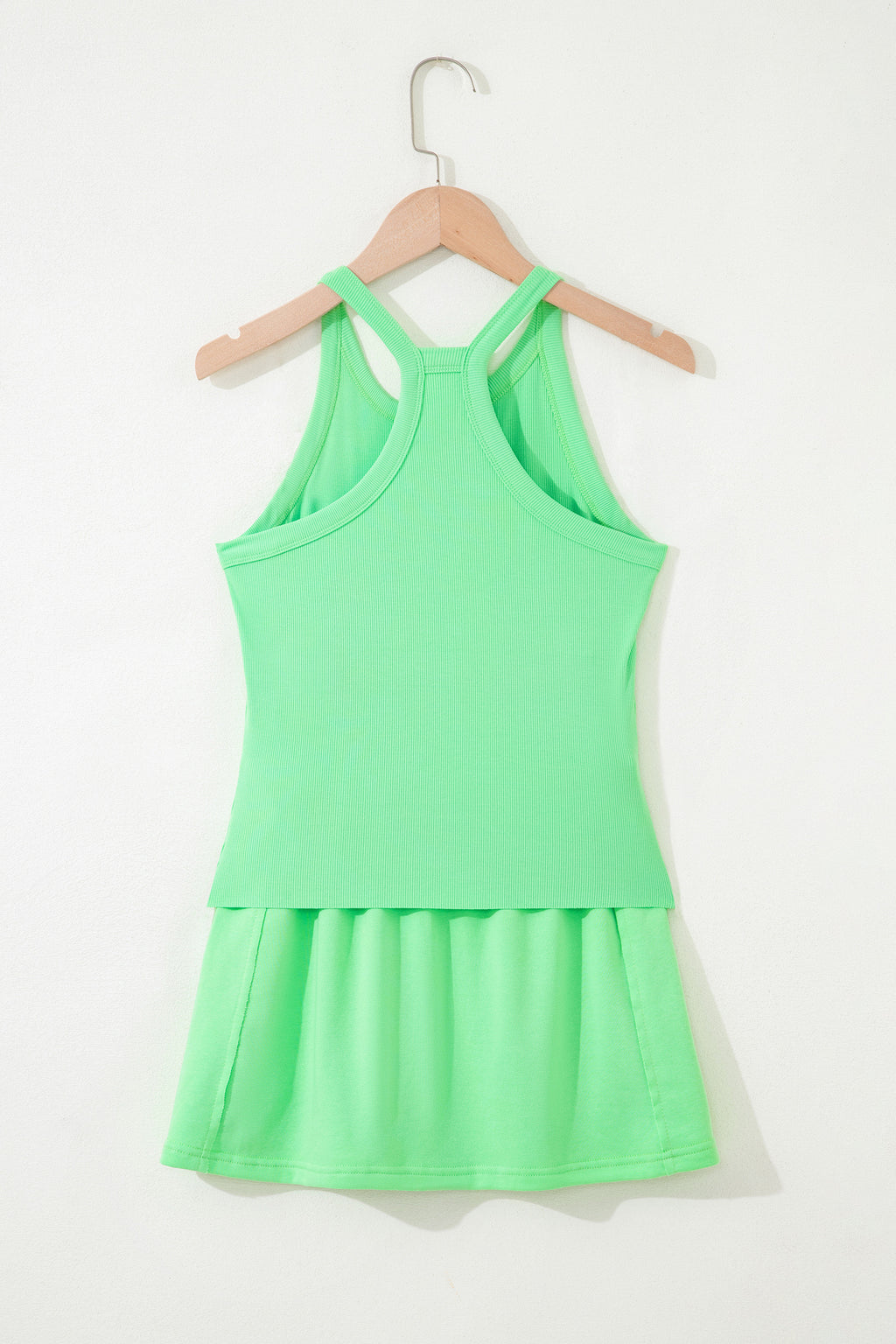 Tank Top Elastic Waist Mini Skort 2pcs Outfit