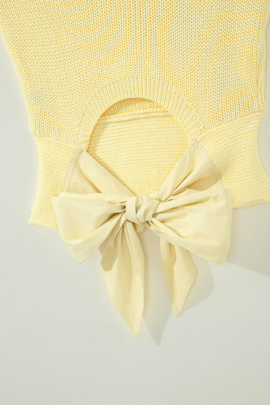 Cropped Knit Knot Back Cutout Sweater Tank