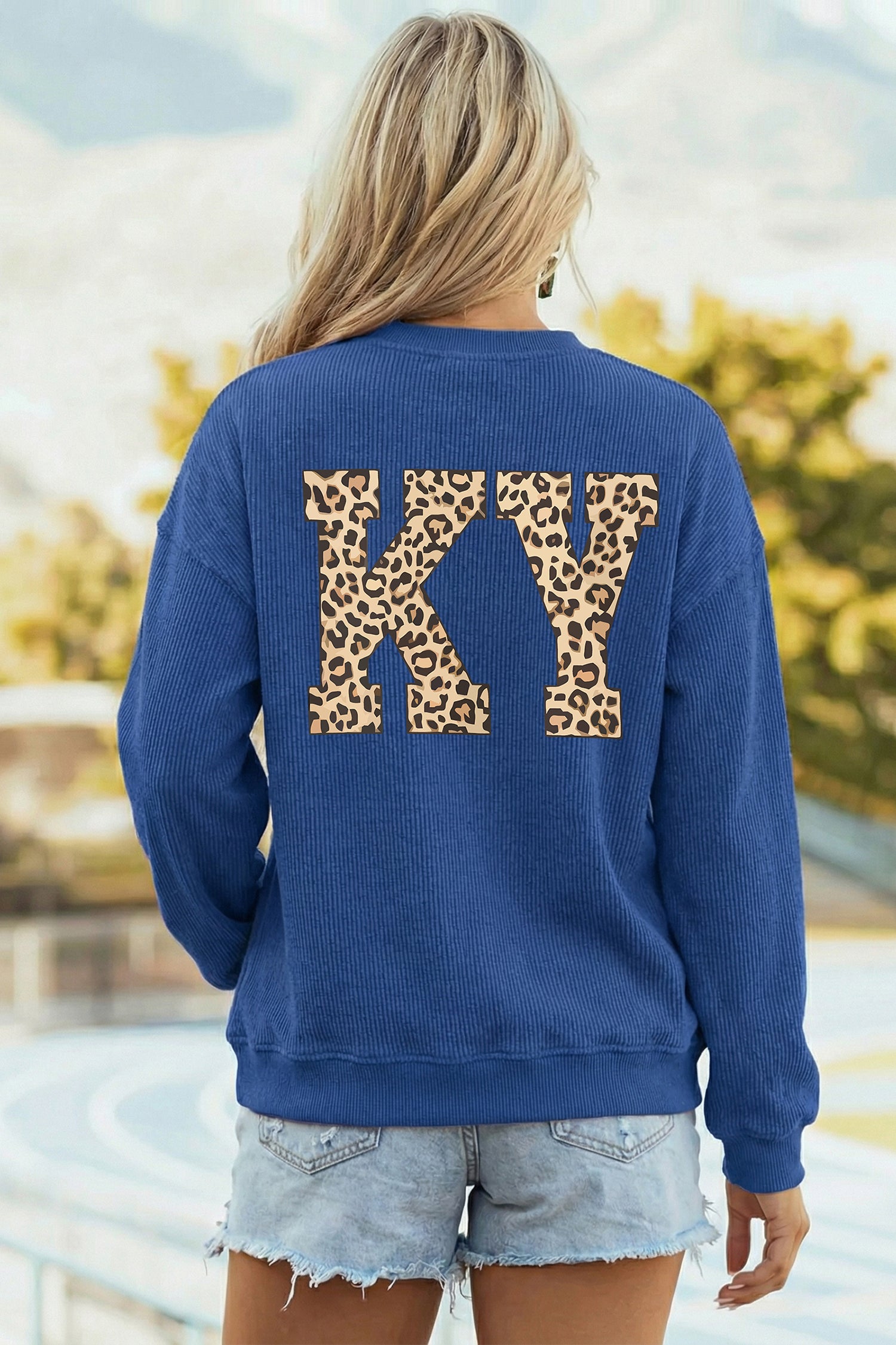 KENTUCKY/ Leopard KY Printed Sweatshirt