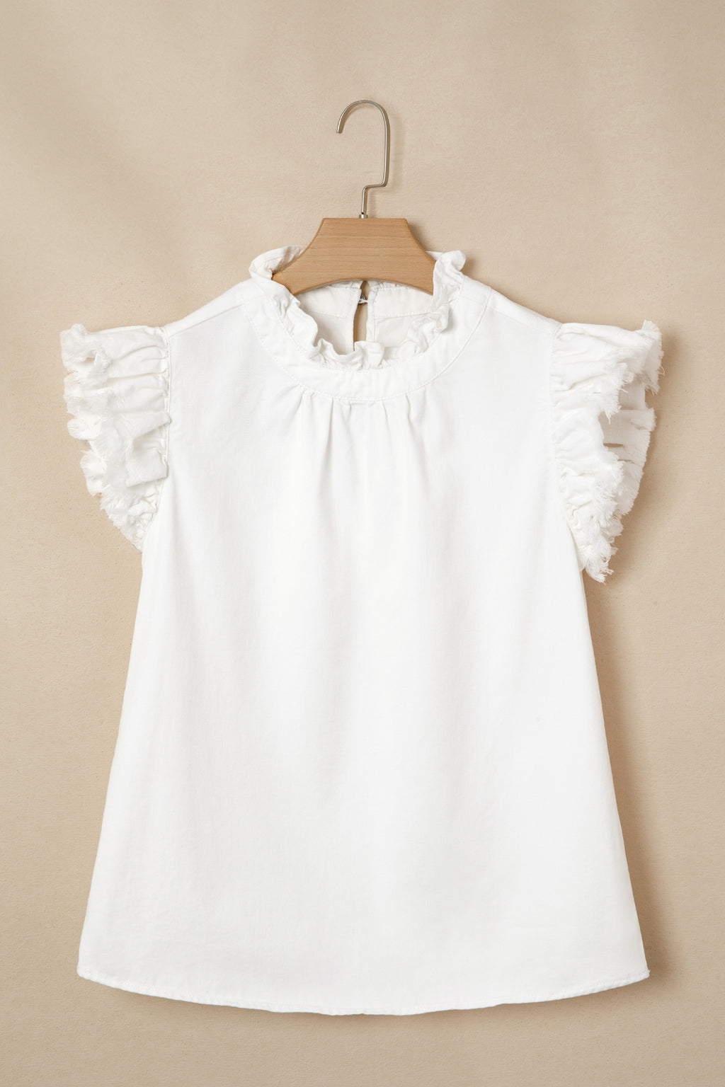 Flutter Sleeve Denim Top