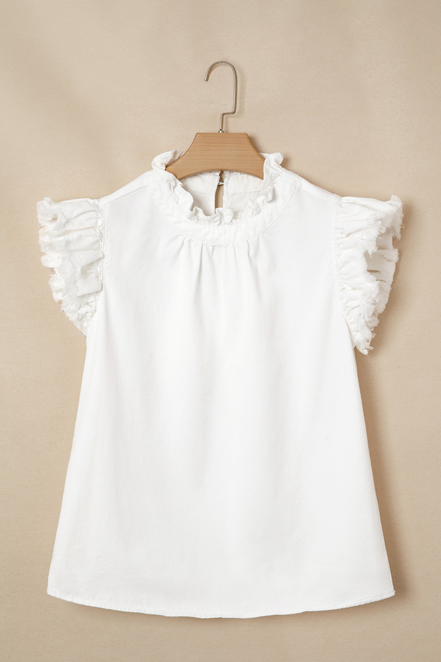Flutter Sleeve Denim Top