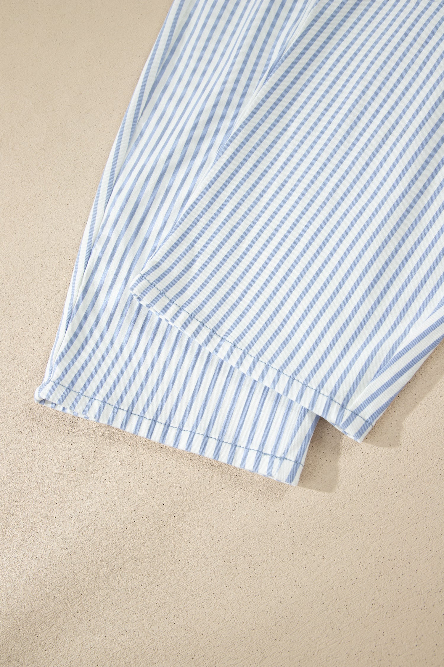 Stripe Casual Barrel Jeans
