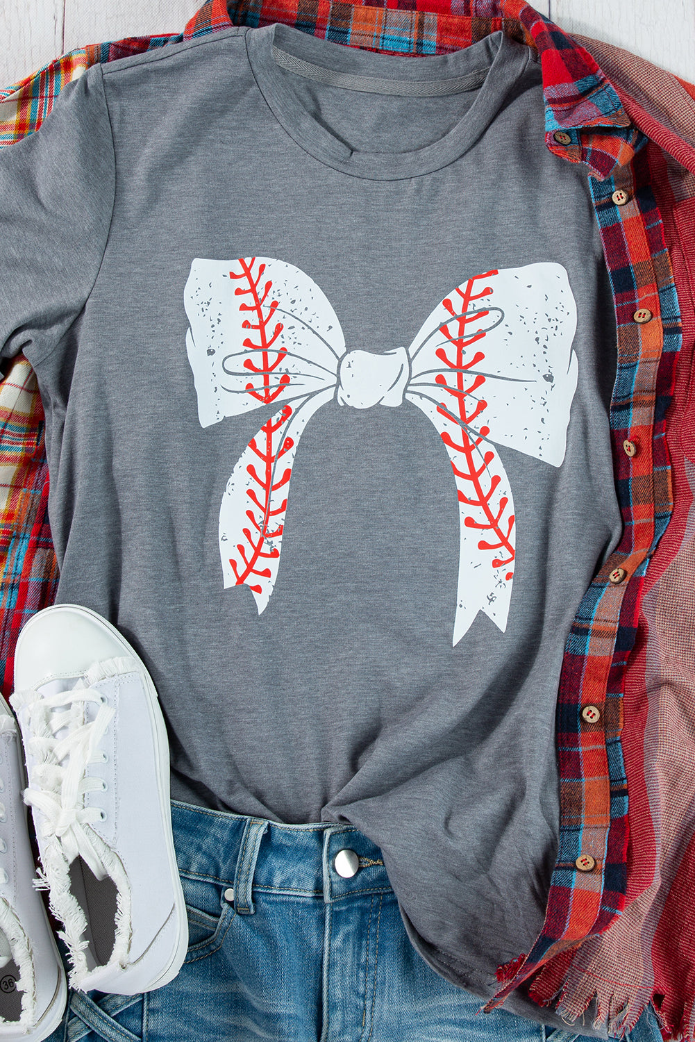 Baseball Bowknot Tee