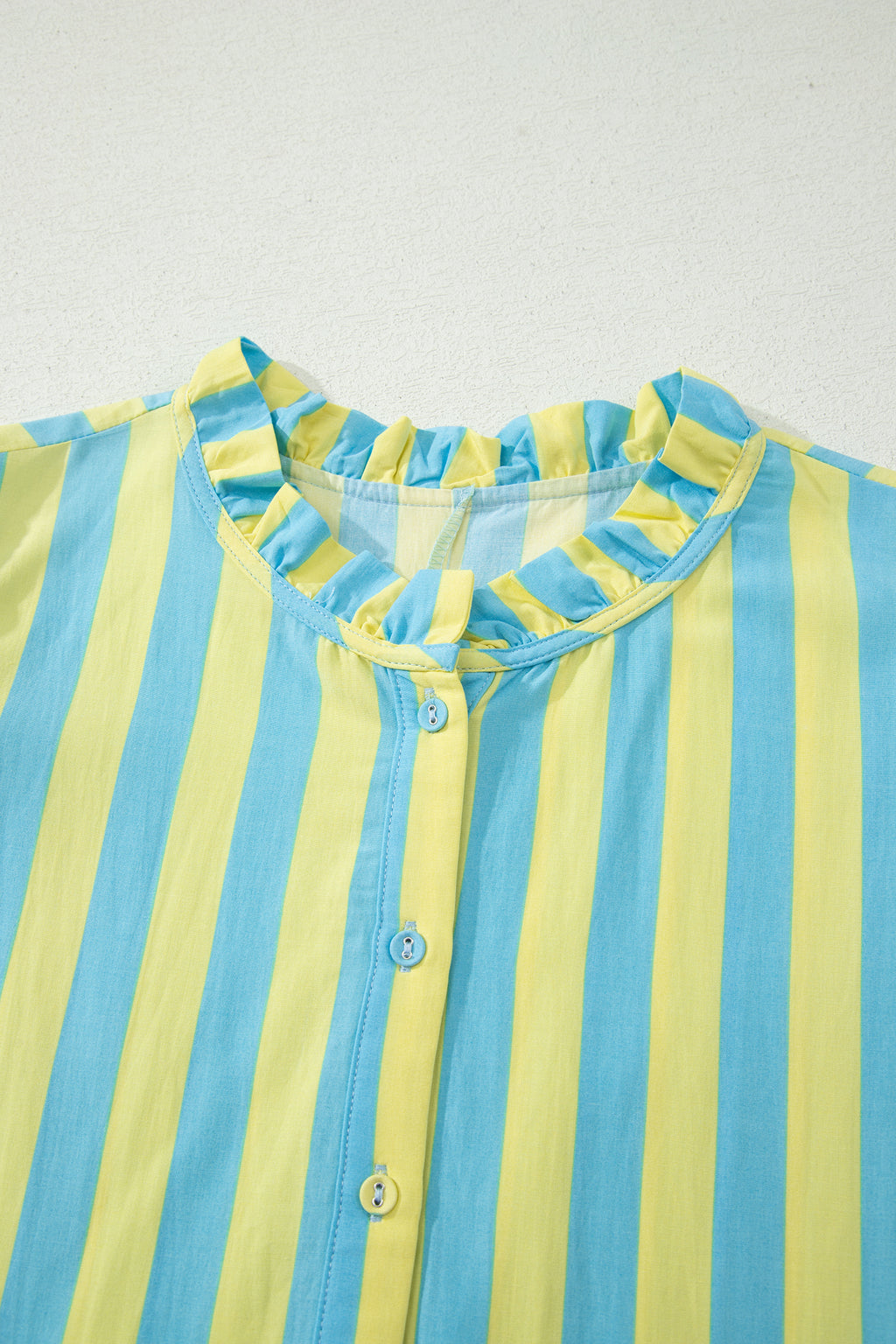 Half Button Puff Sleeve Mini Dress
