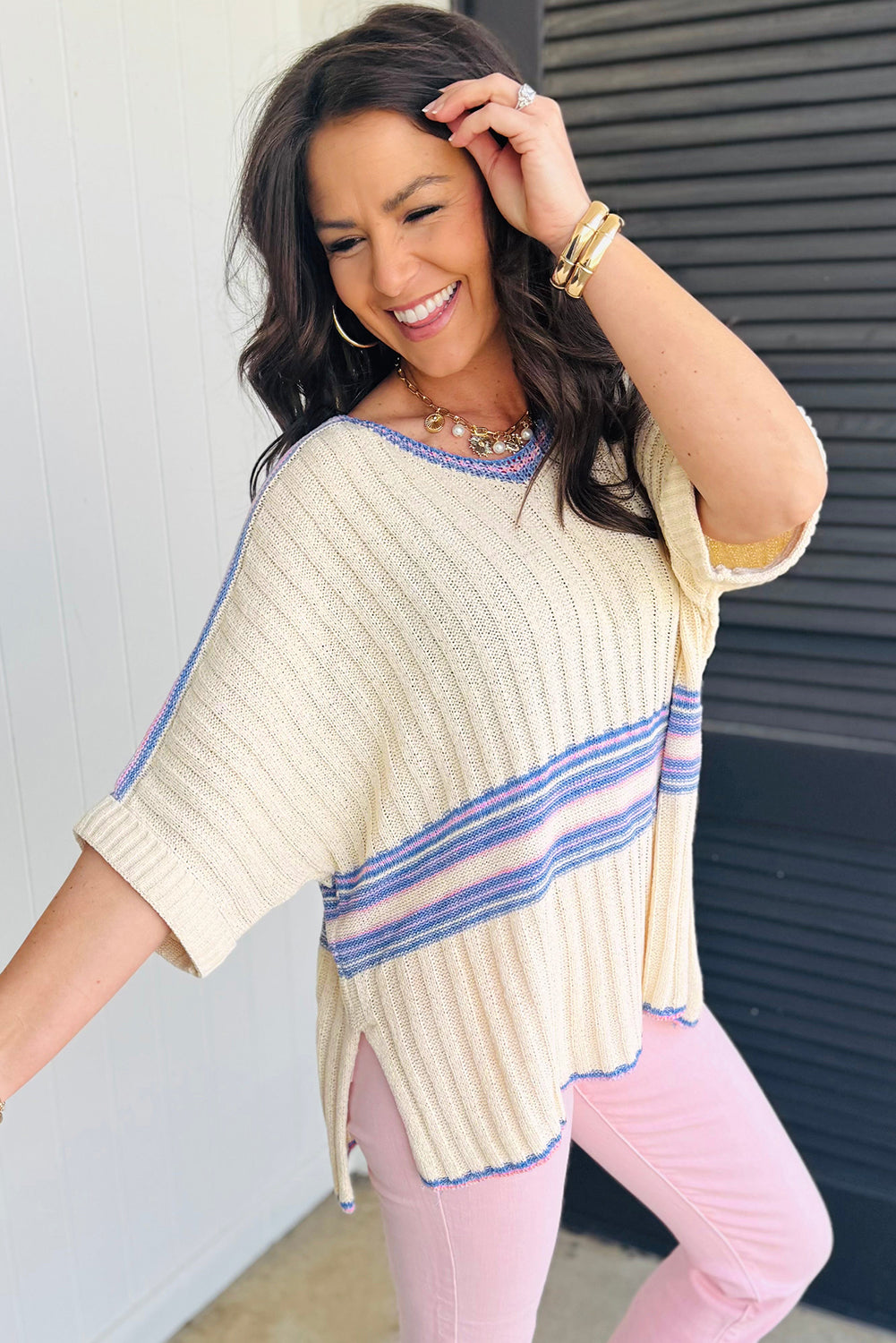 Sleeve Knit Sweater