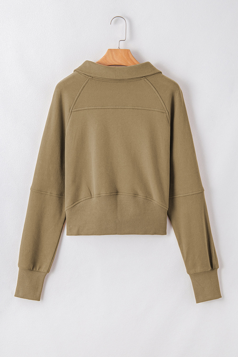 Elmwood Zip Up Stand Collar Ribbed Thumbhole Sleeve Sweatshirt