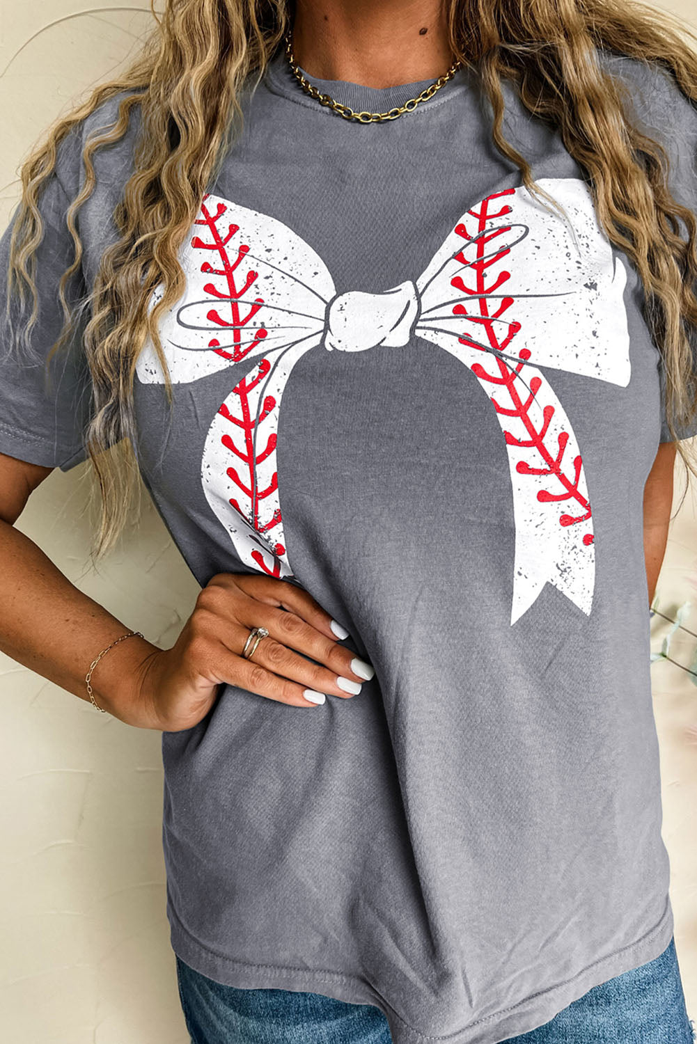 Baseball Bowknot Tee