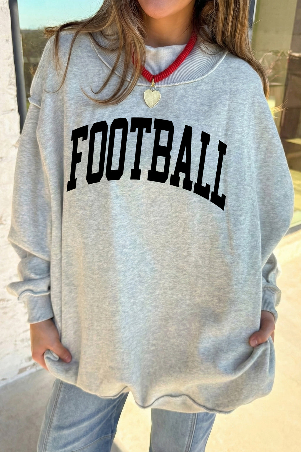 FOOTBALL GAMEDAY High Neck Reversible Sweatshirt