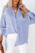 Striped Casual Cuffs Shirt