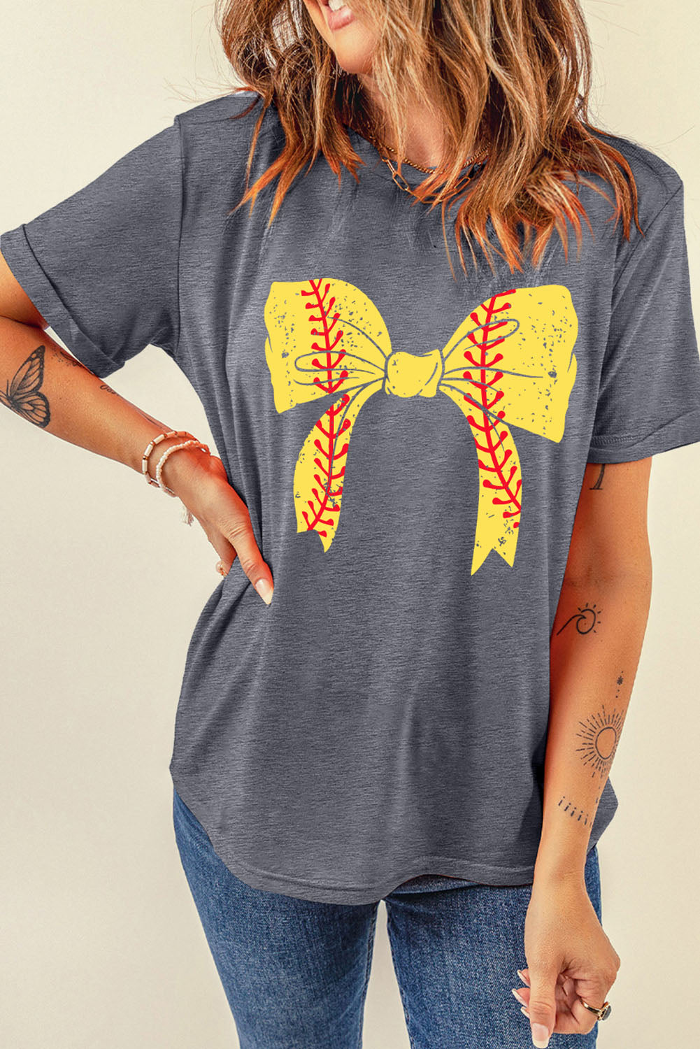 Baseball Bowknot Tee
