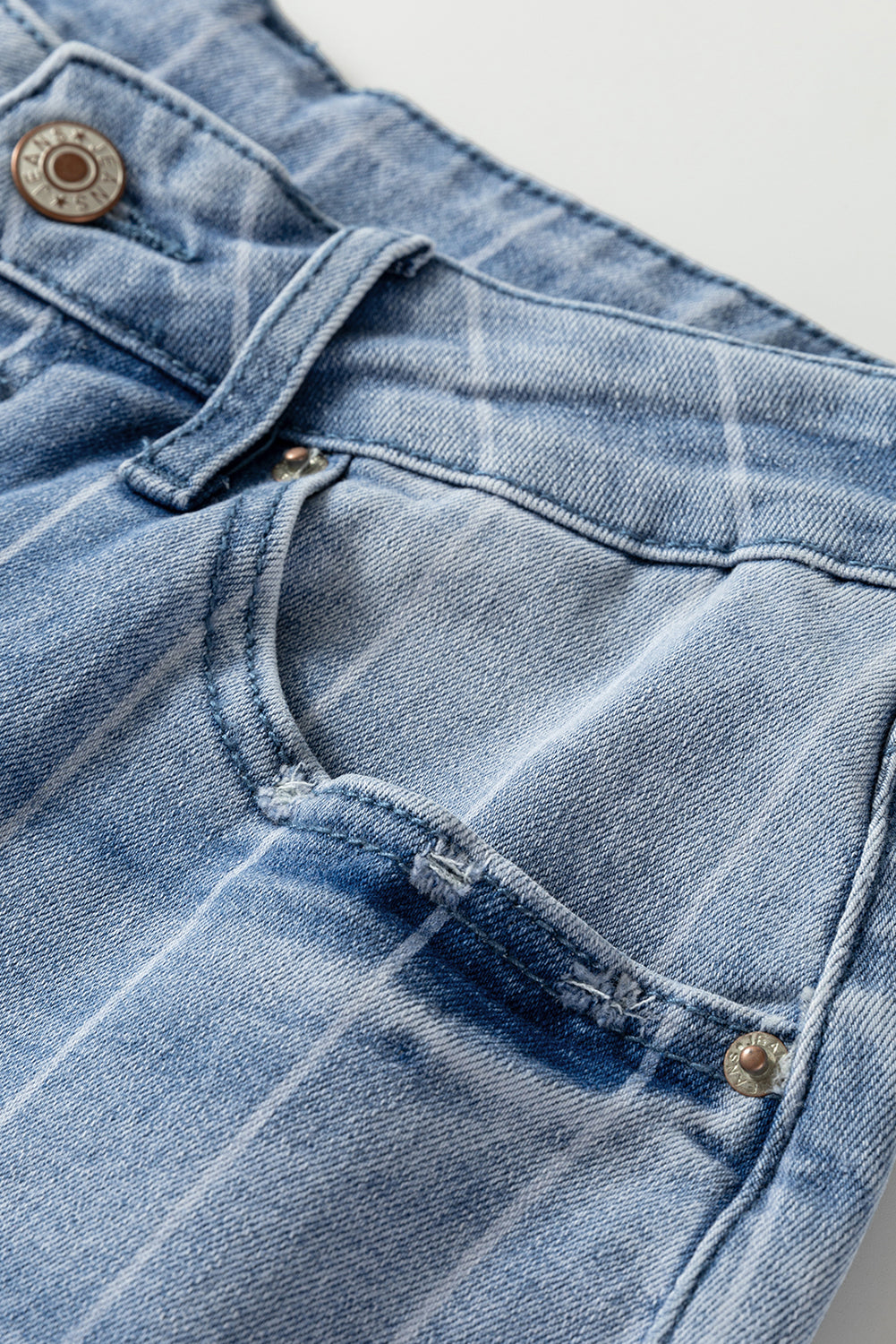 Button Wide Leg Jeans