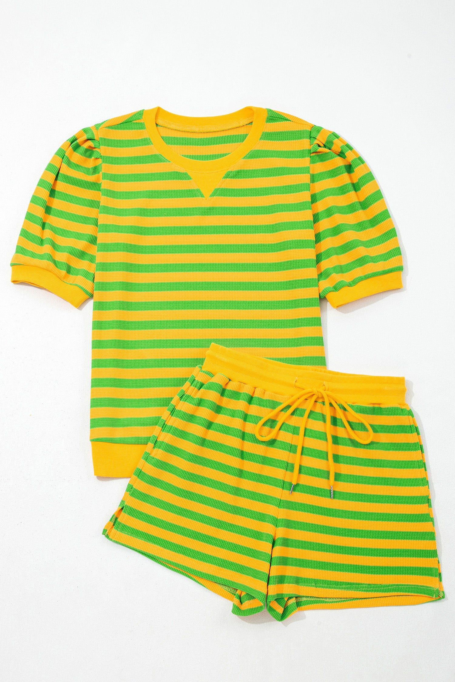 Puff Short Sleeve T Shirt Matching Shorts Set