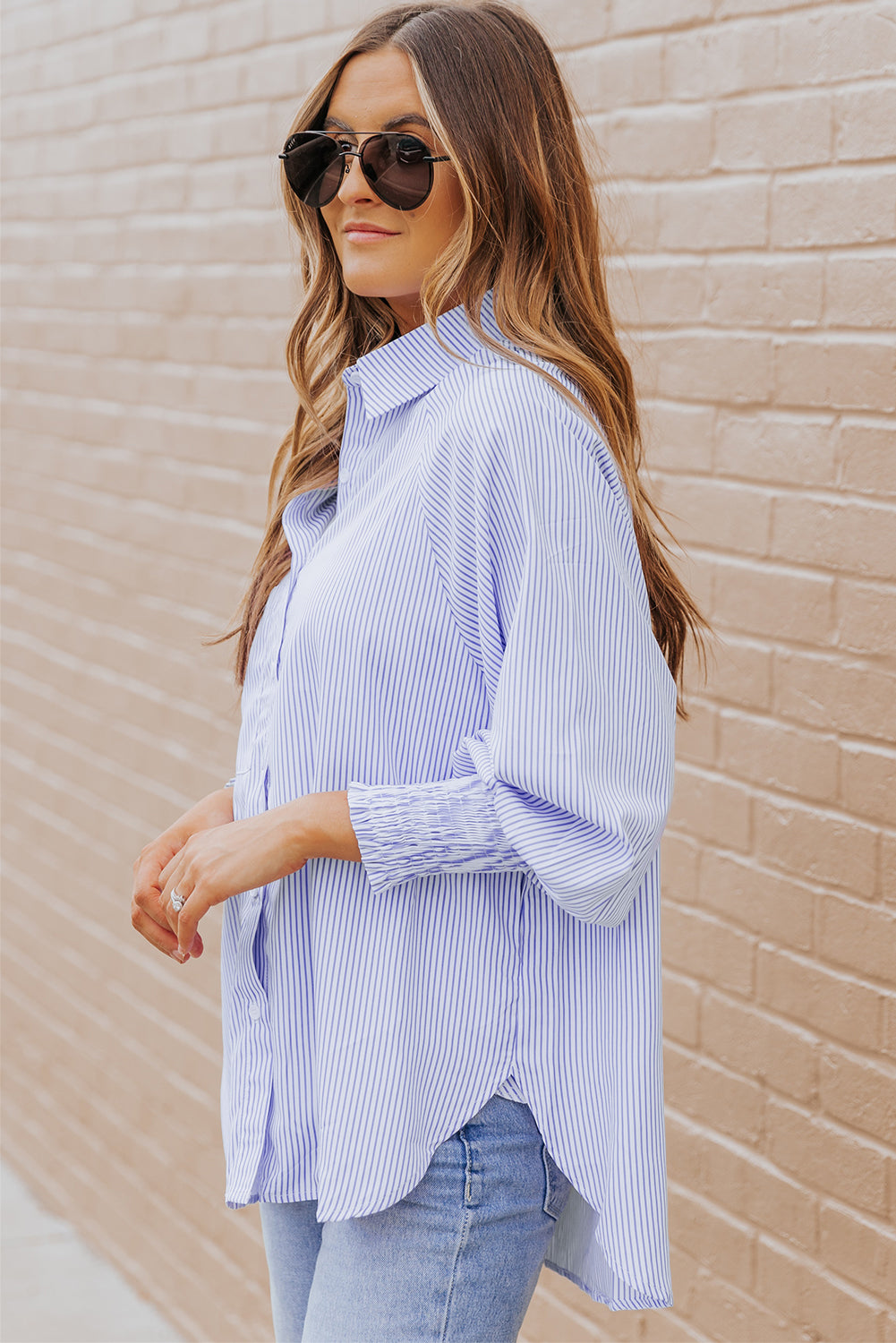Striped Casual Cuffs Shirt
