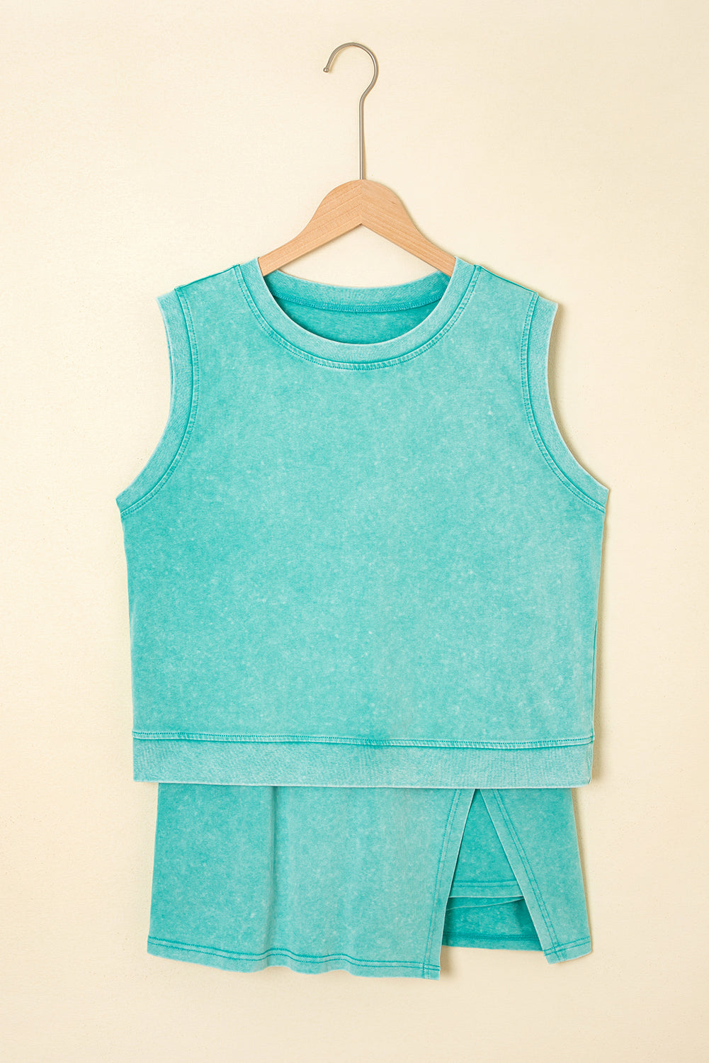 Sleeveless Top Split Skort Cotton Outfit