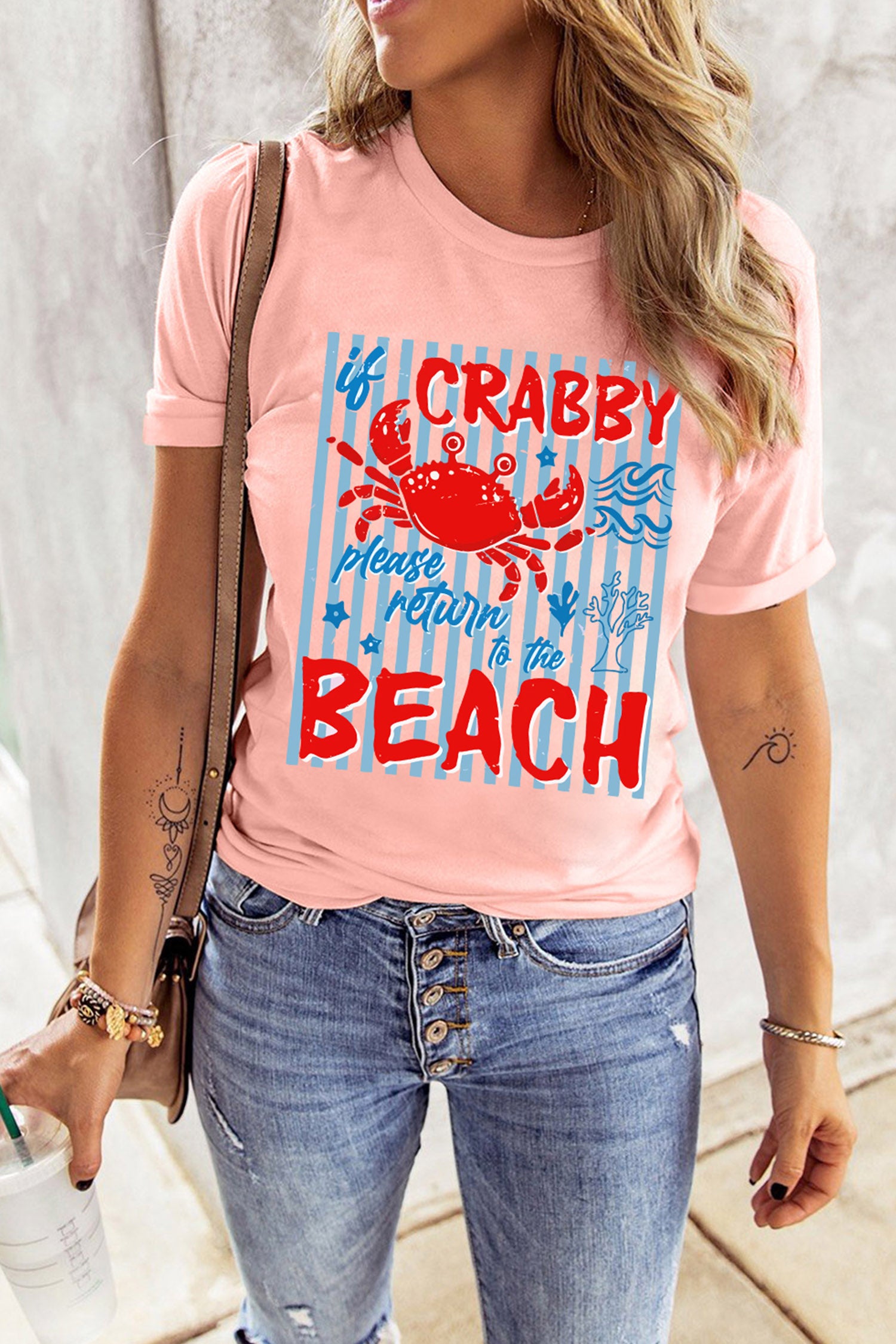 Striped Print Casual T Shirt