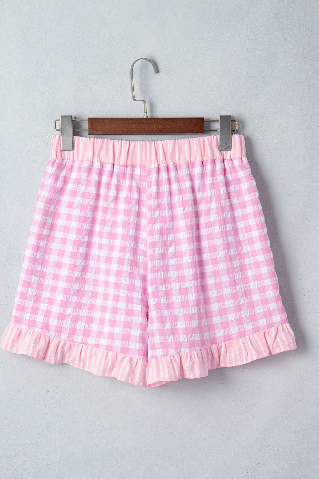 Ruffle Striped Lace Tie Shorts