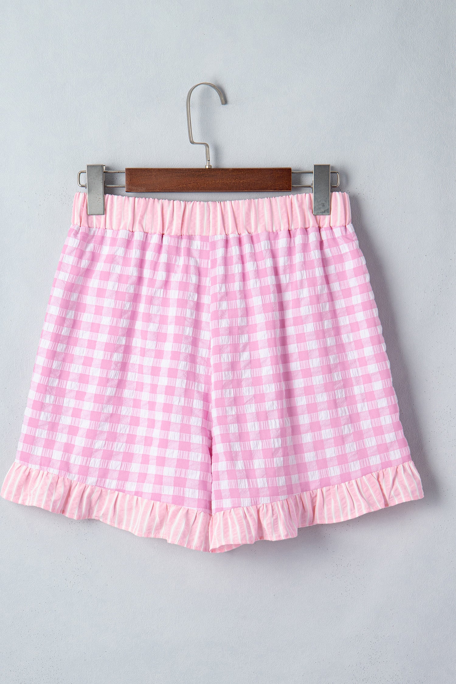 Ruffle Striped Lace Tie Shorts