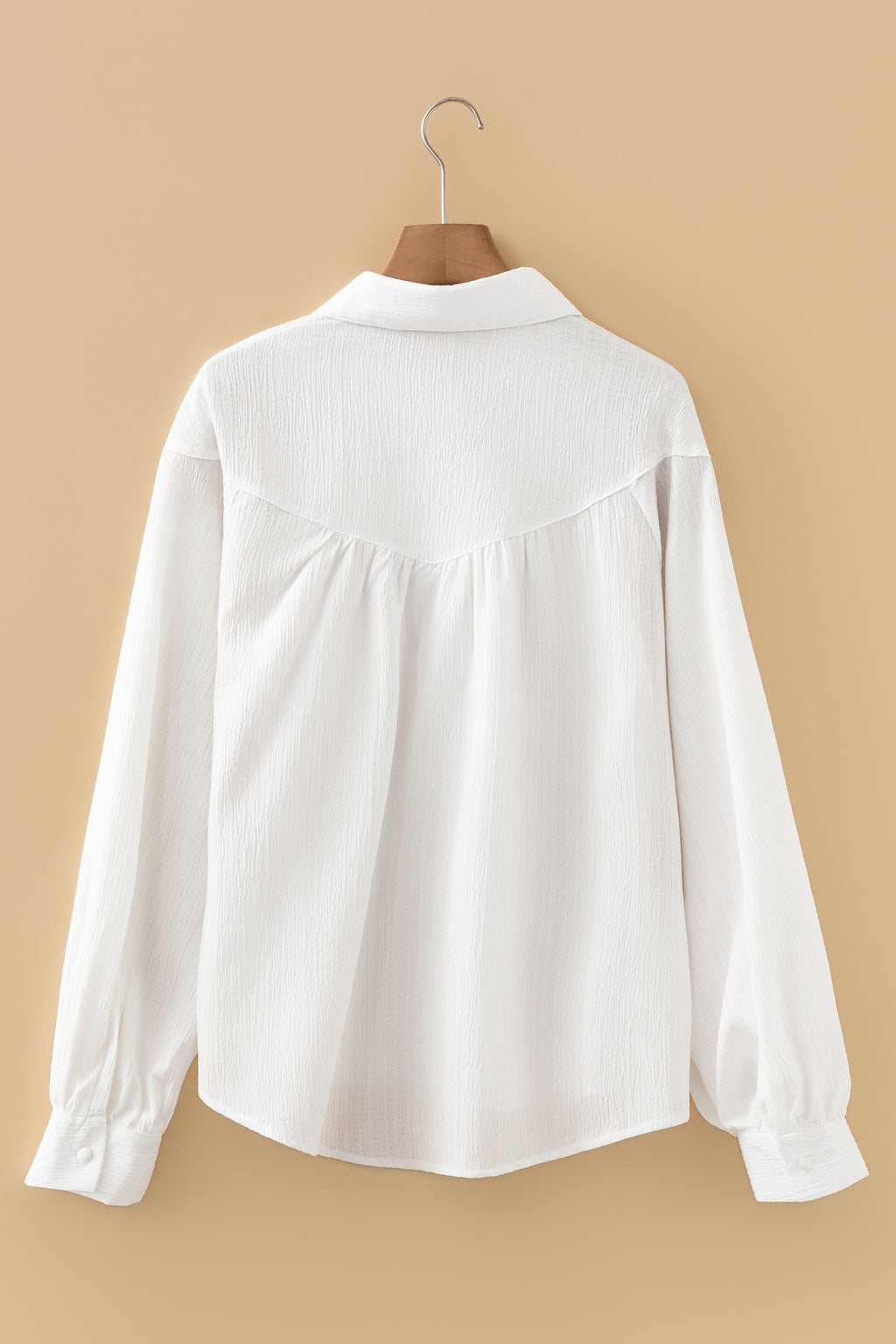 Lantern Sleeve Button Down Shirt