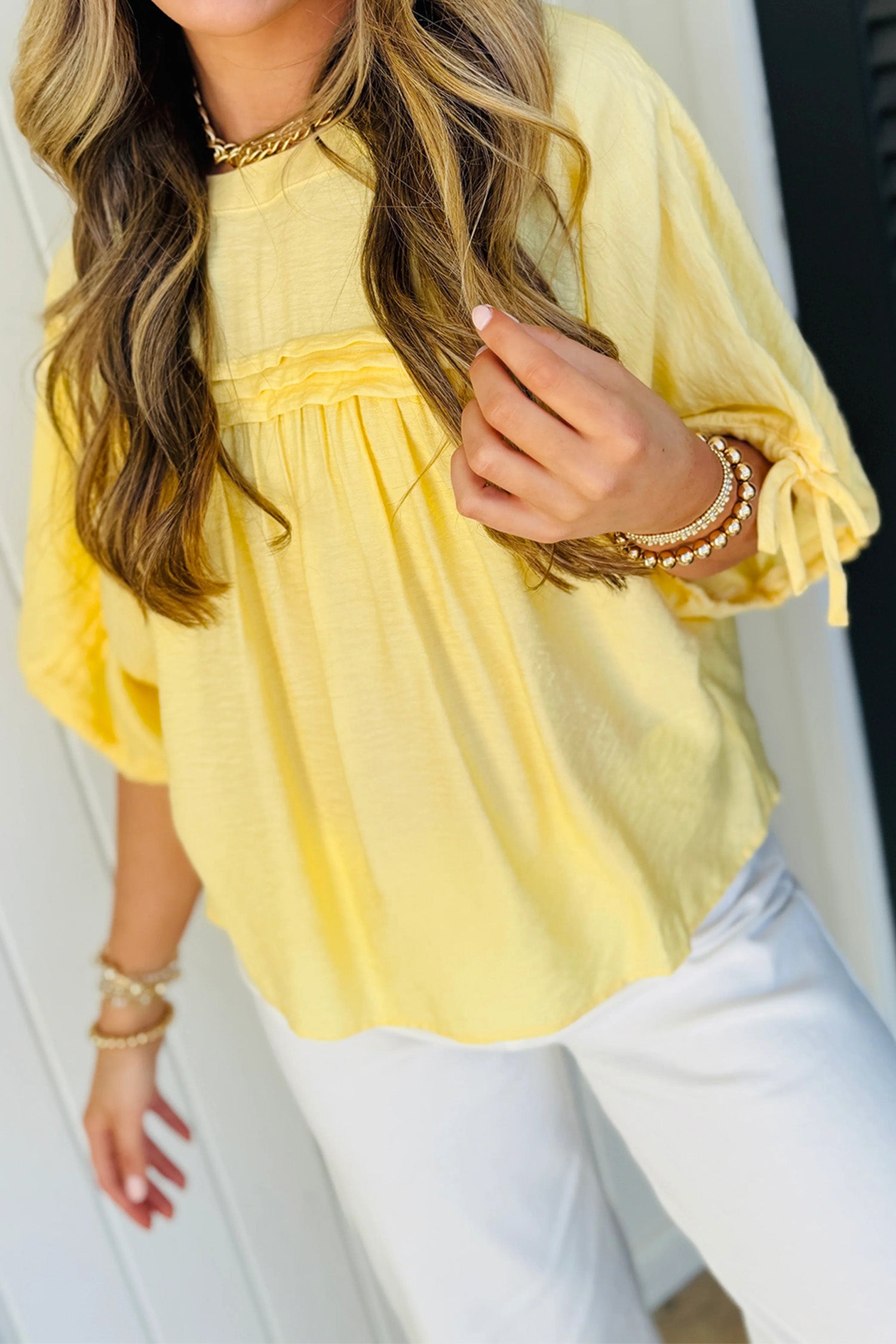 Half Sleeve Babydoll Blouse