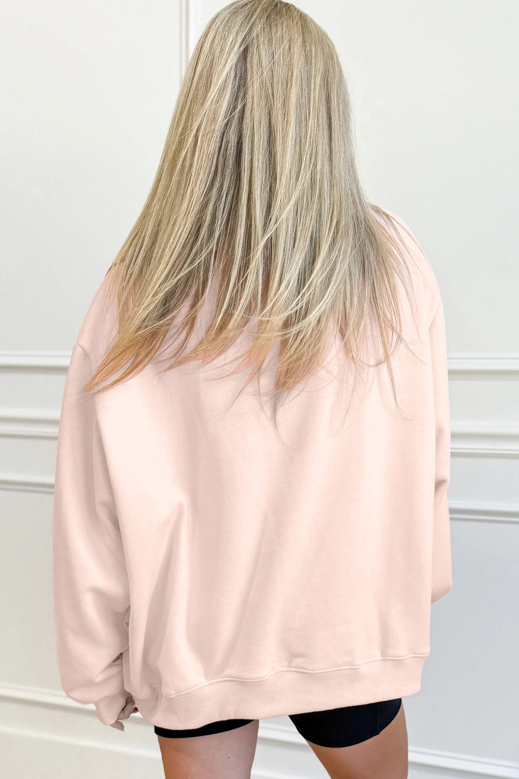 TEXAS Mock Neck Baggy Sweatshirt