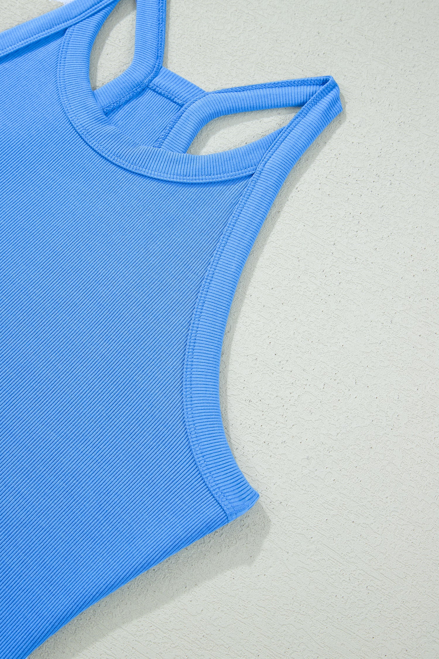 Tank Top Elastic High Waist Shorts 2pcs Outfit
