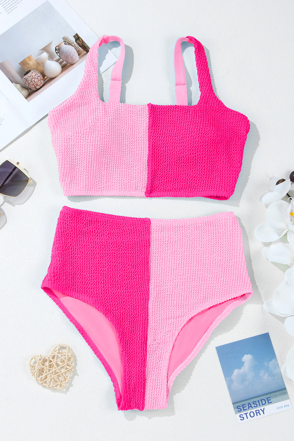 Color Block Bikini Swimsuit