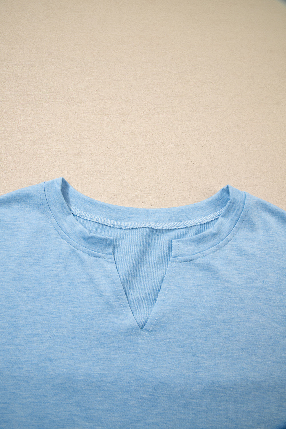 Raw Hem Long Sleeve Top