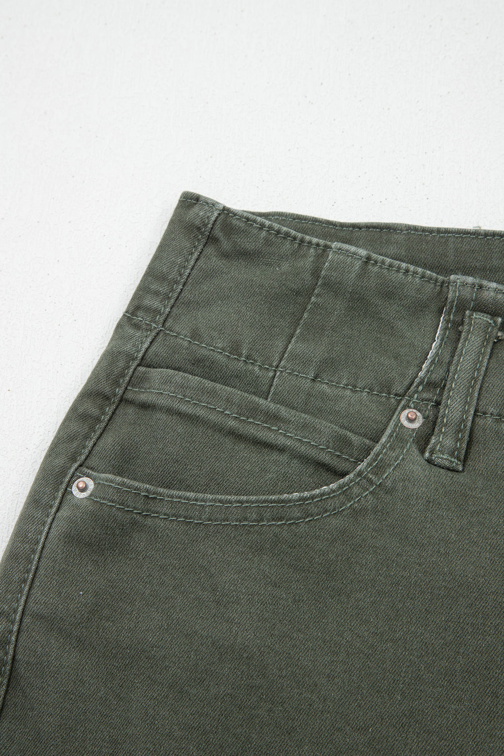 Button High Waist Wide Leg Jeans