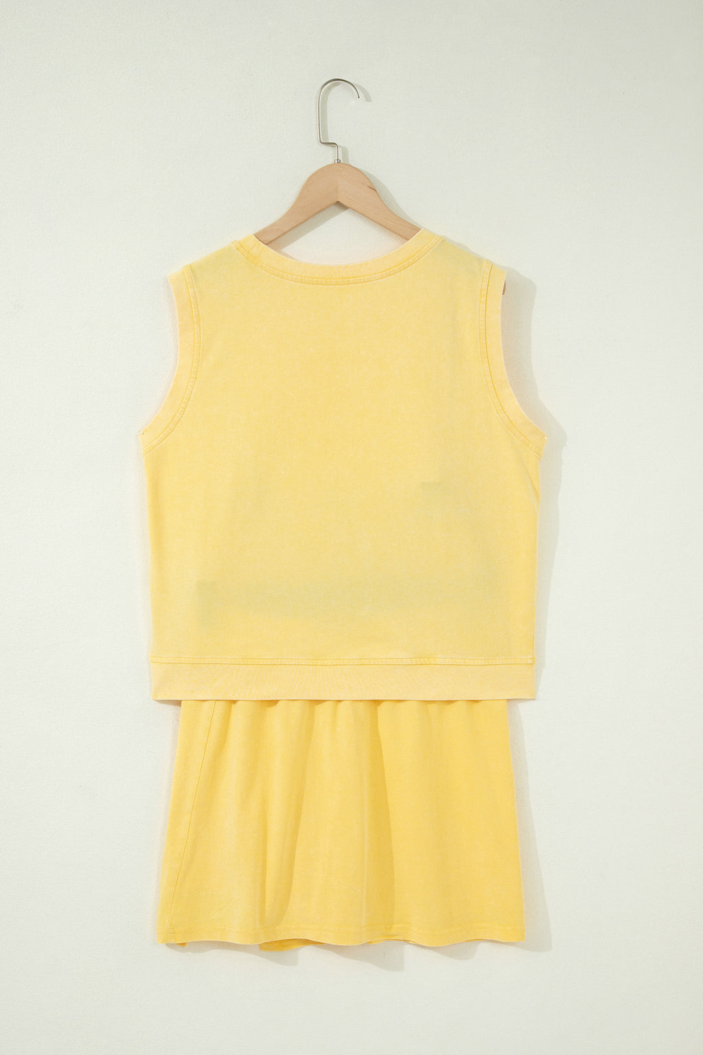 Sleeveless Top Split Skort Cotton Outfit
