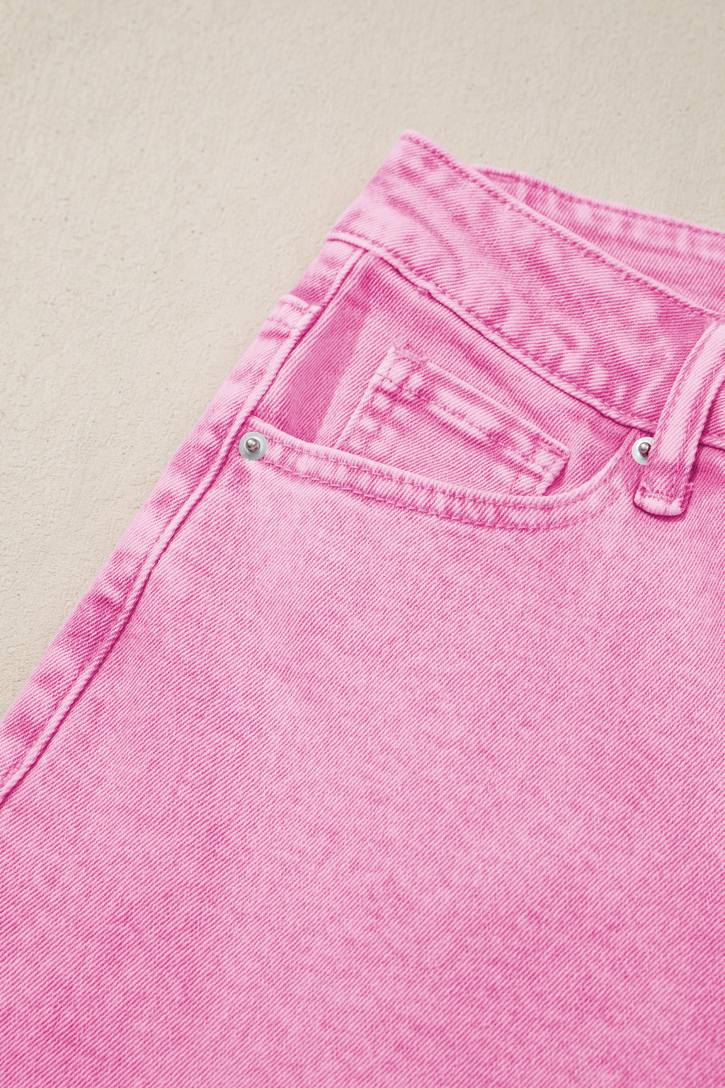 High Waist Raw Hem Shift Jeans