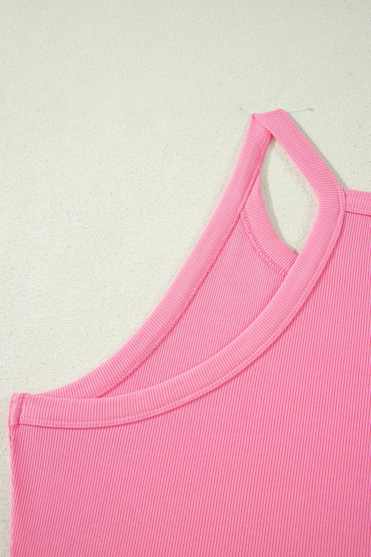 Tank Top Elastic High Waist Shorts 2pcs Outfit