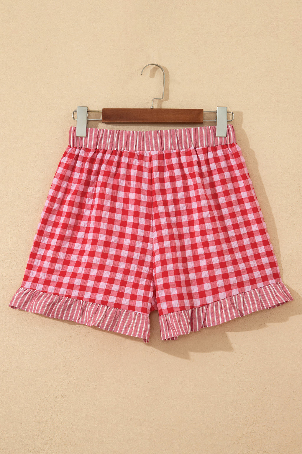 Ruffle Striped Lace Tie Shorts