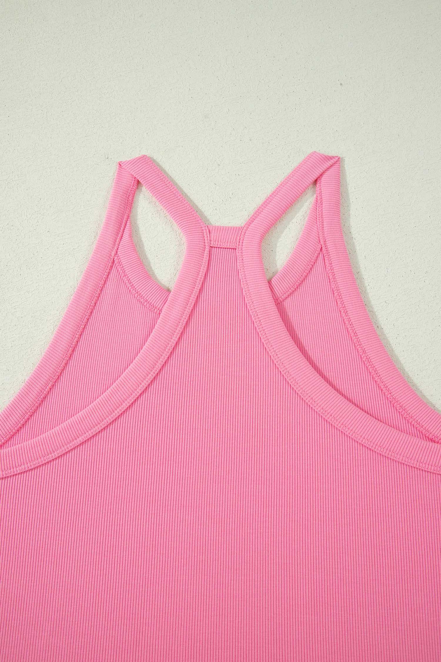 Tank Top Elastic High Waist Shorts 2pcs Outfit