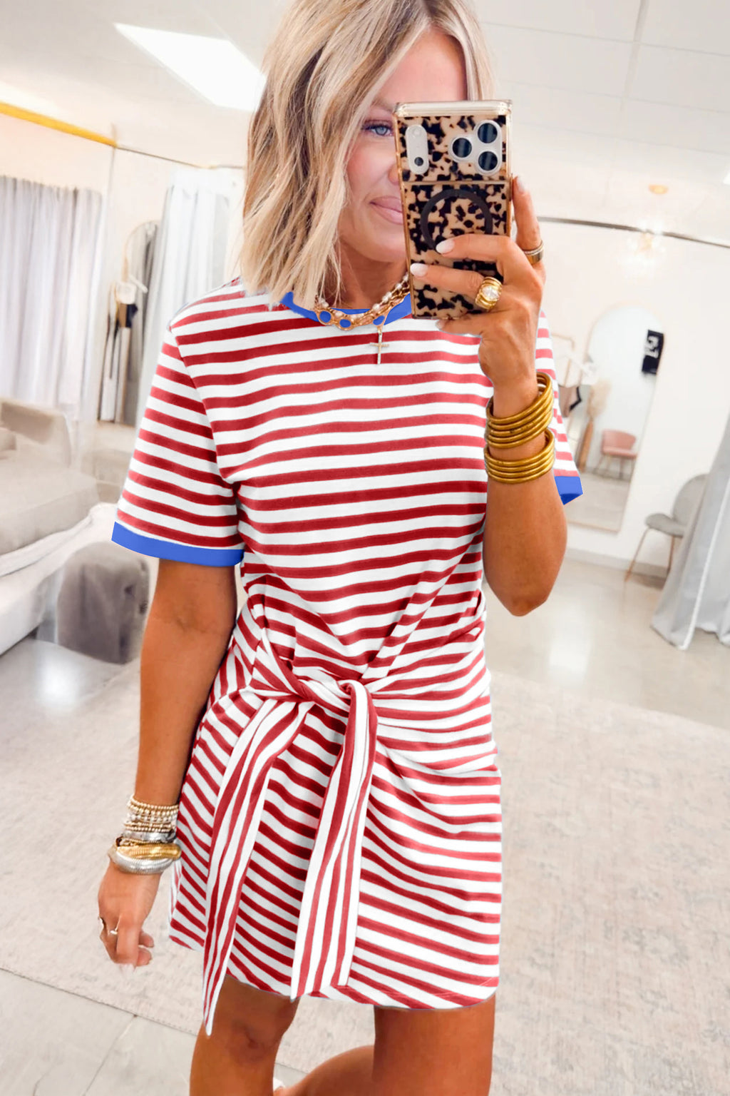 Striped T Shirt Mini Dress