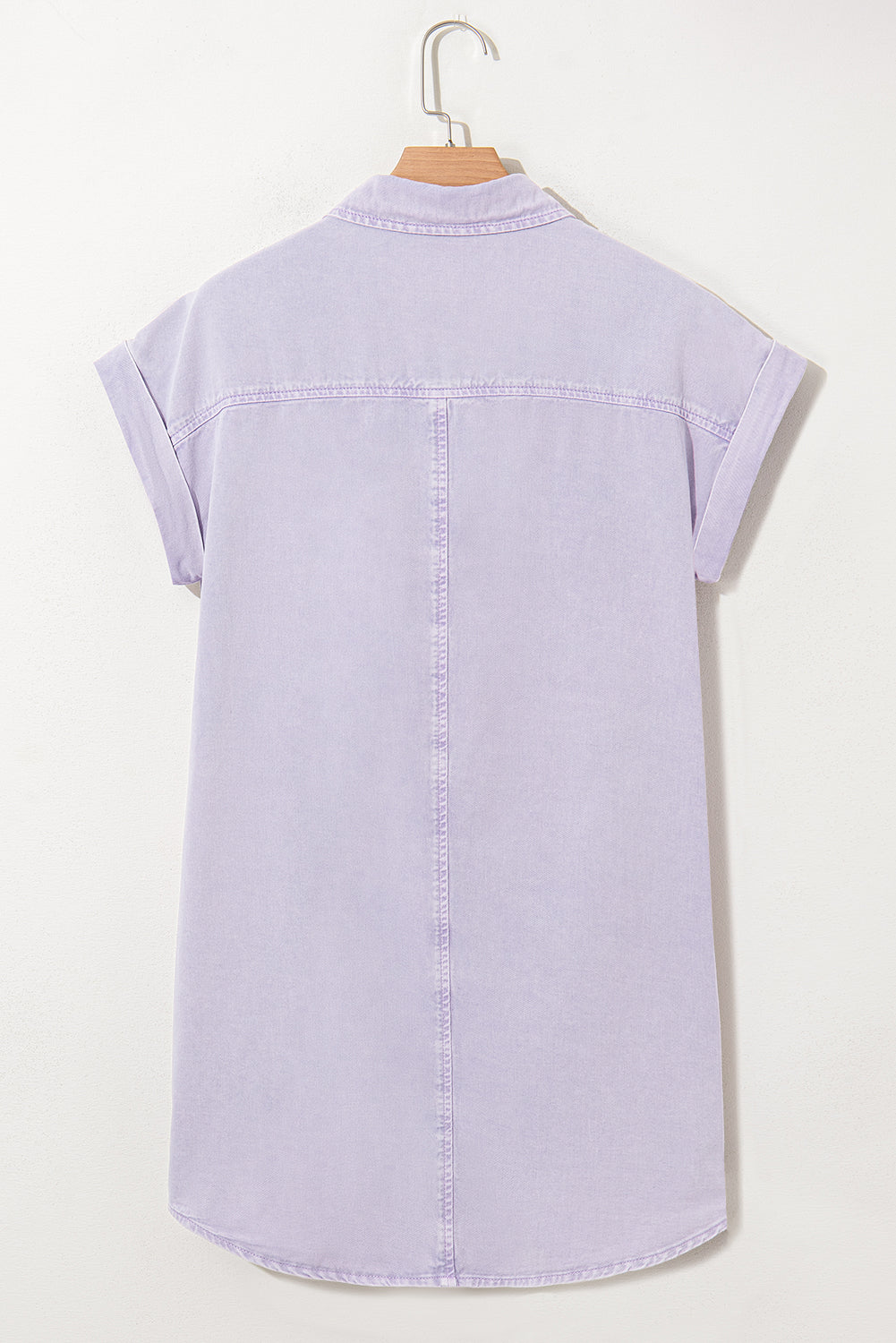 Chest Pocket Denim Shirt Dress