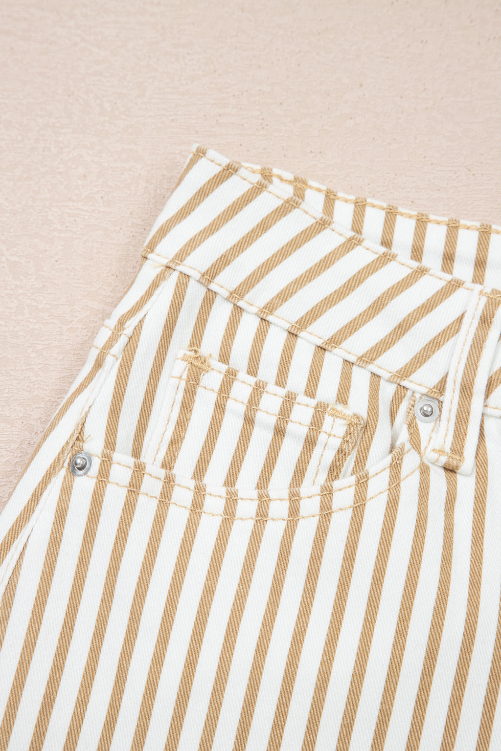 Stripe Casual Barrel Jeans