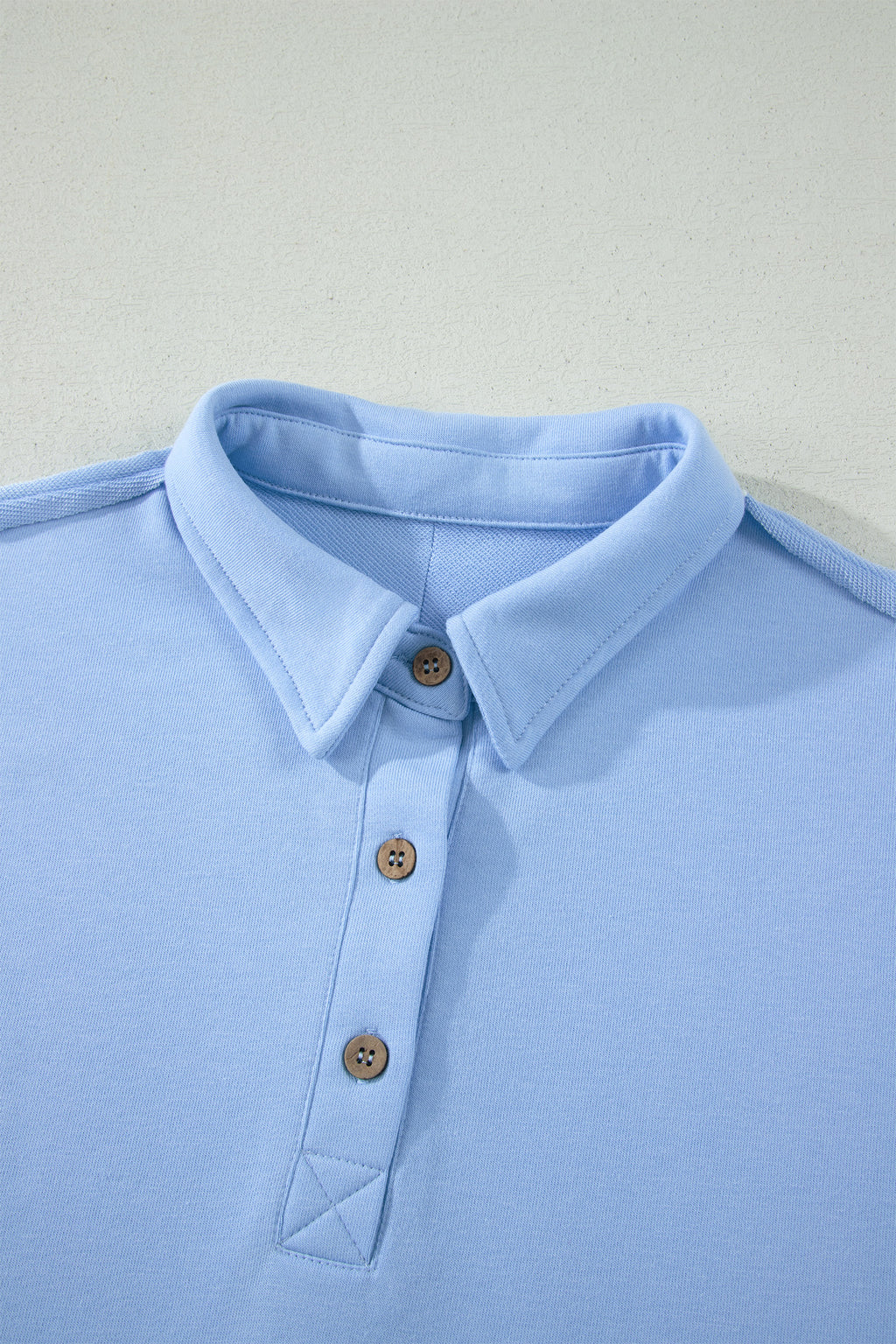 Light Green Loose Polo Tee Elastic Waist 2pcs Short Set