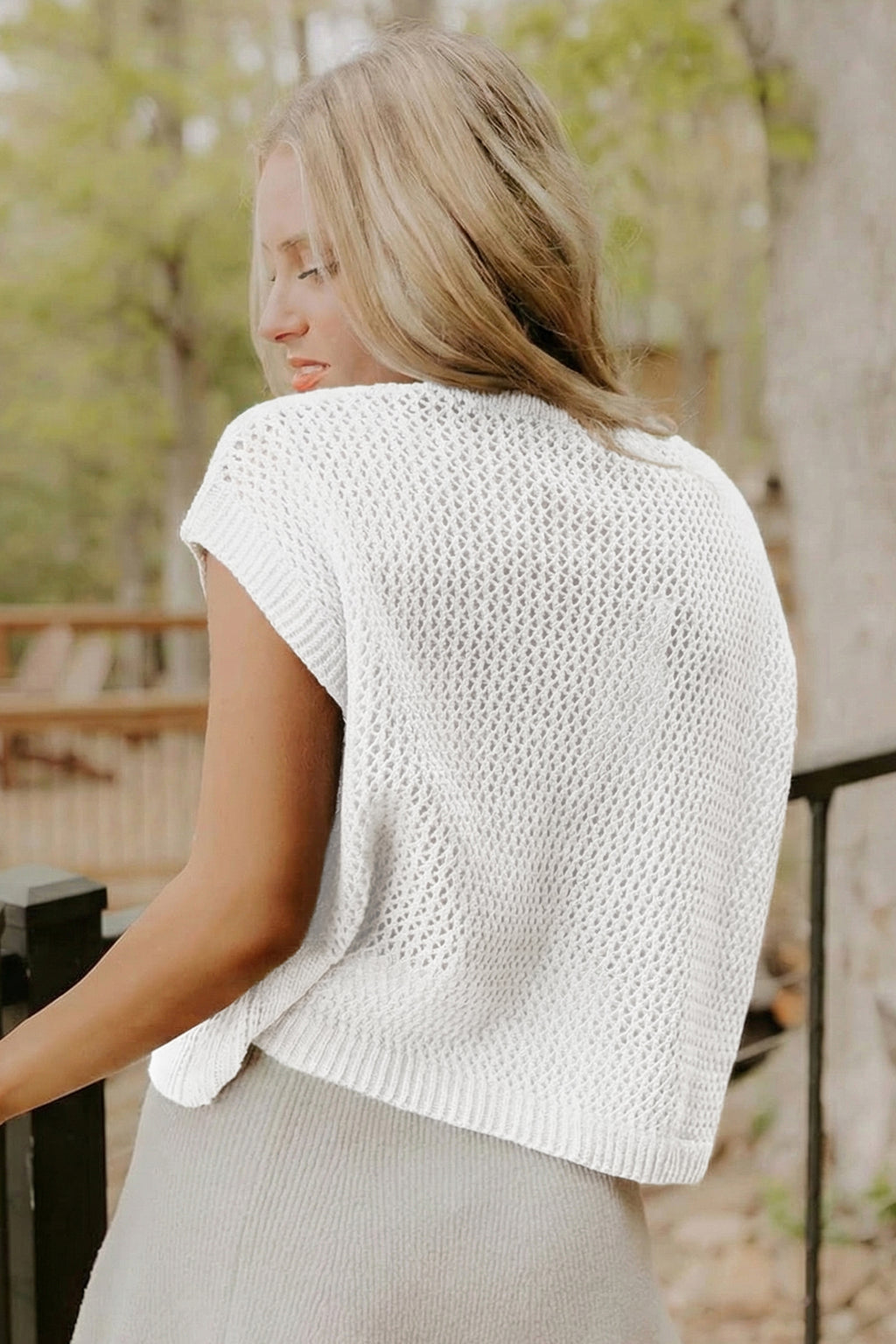 Flag Short Sleeve Sweater Top