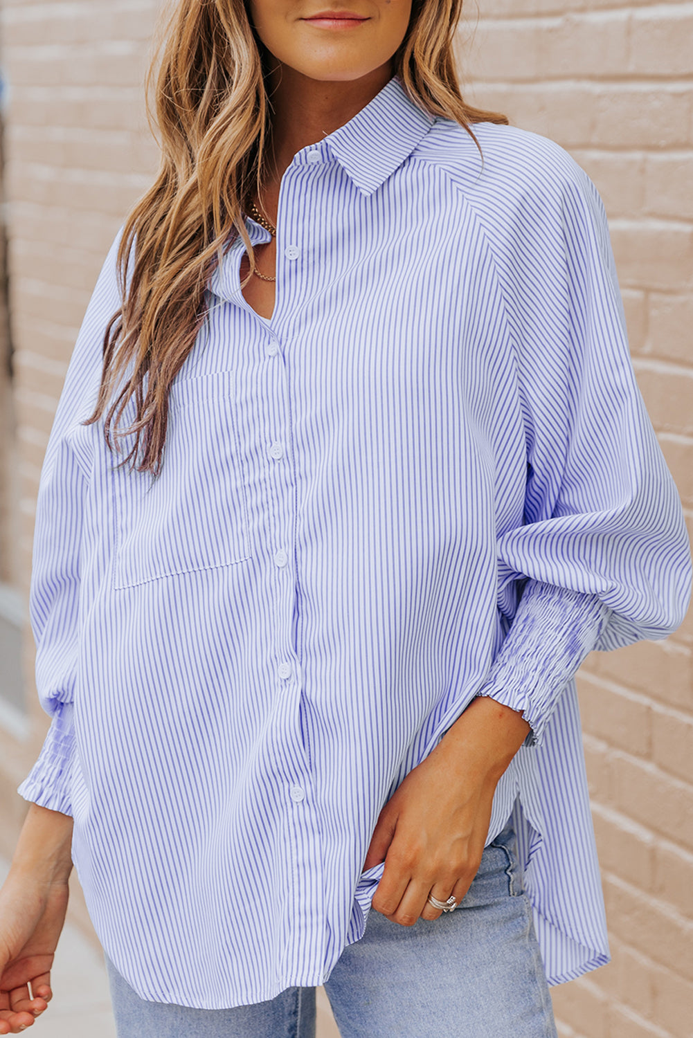 Striped Casual Cuffs Shirt
