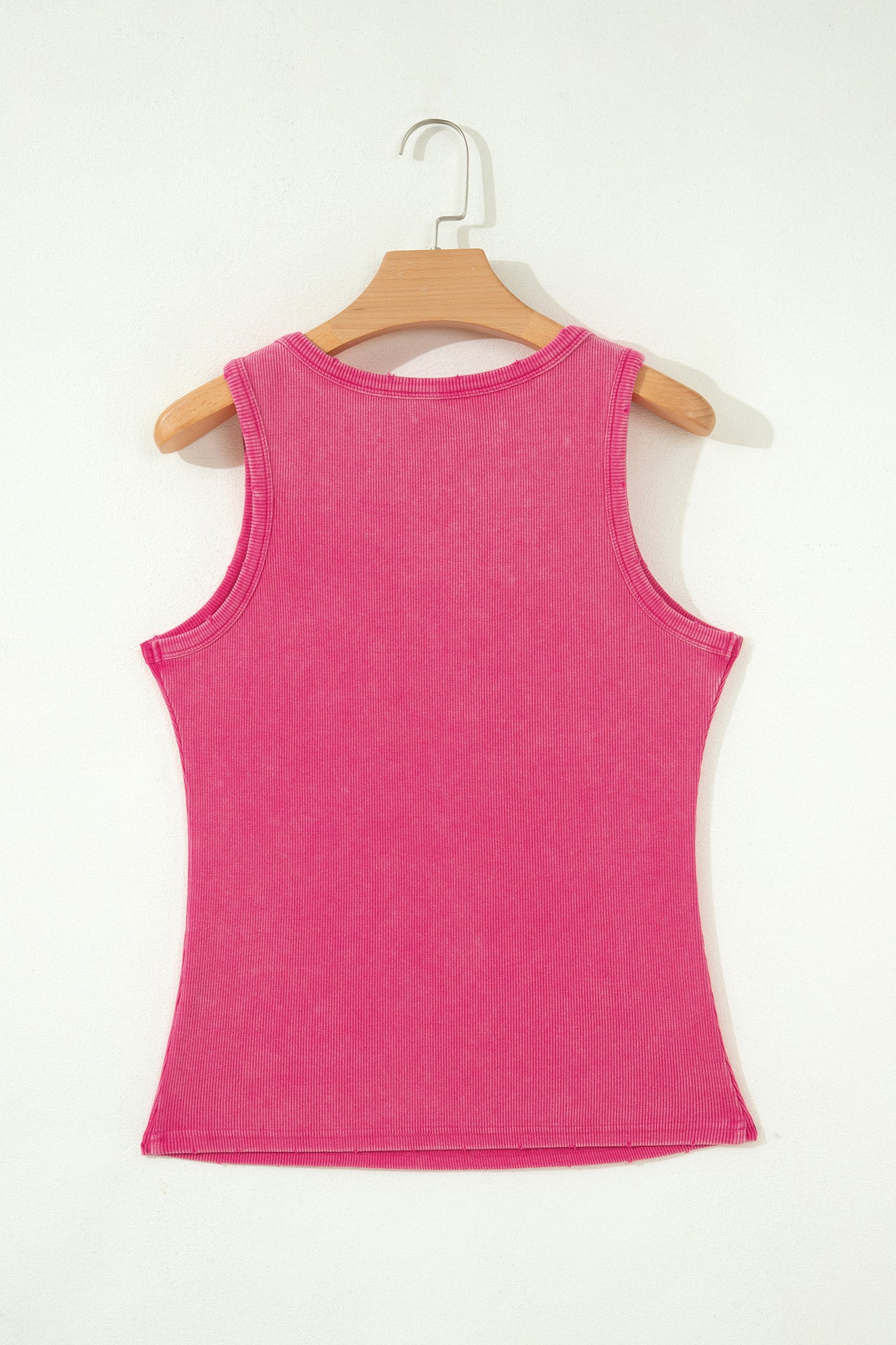 Bright Green Vintage Distressed Ribbed Mineral Wash Tank Top