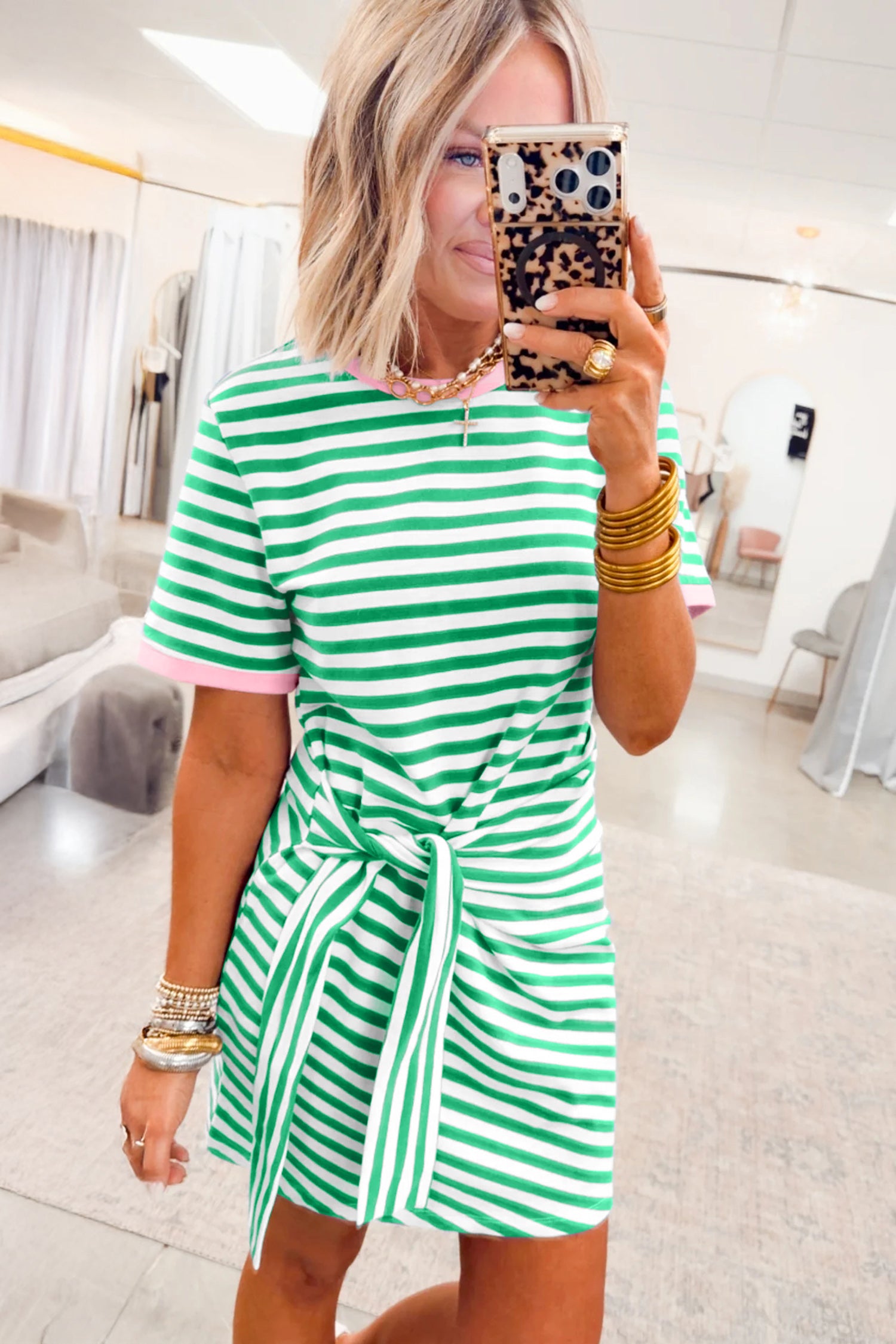 Striped T Shirt Mini Dress