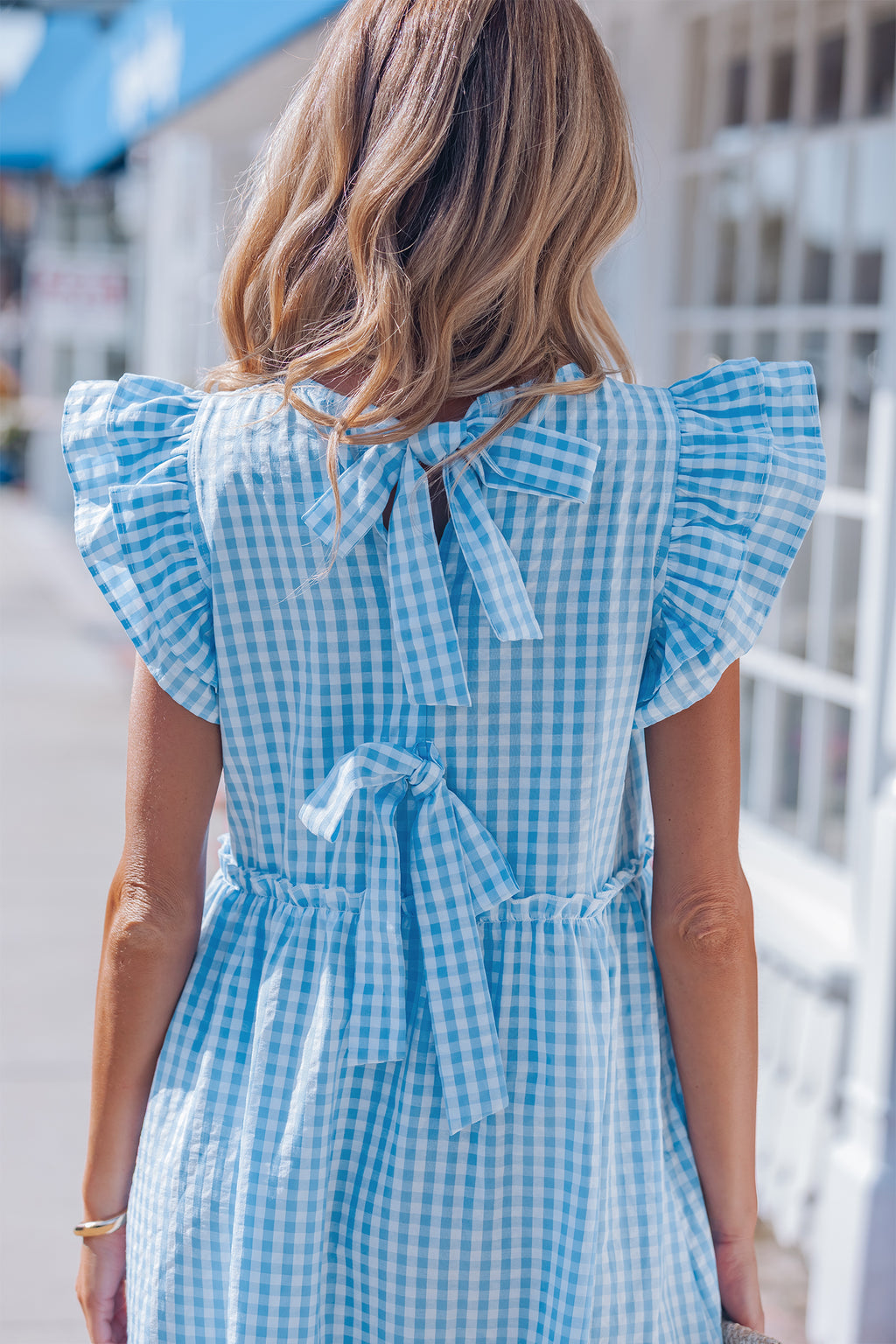 Knot Back Ruffled Short Sleeve Maxi Dress