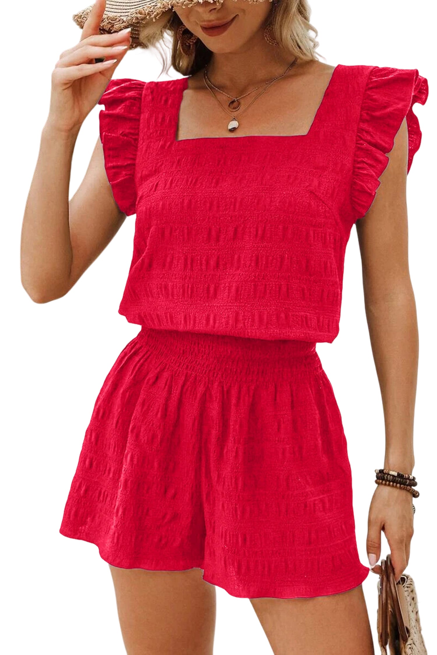 High Waist Shorts Set