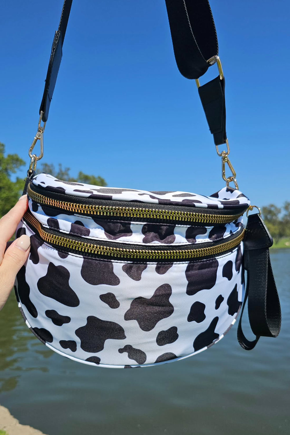 Wide Strap Large Crossbody Bag