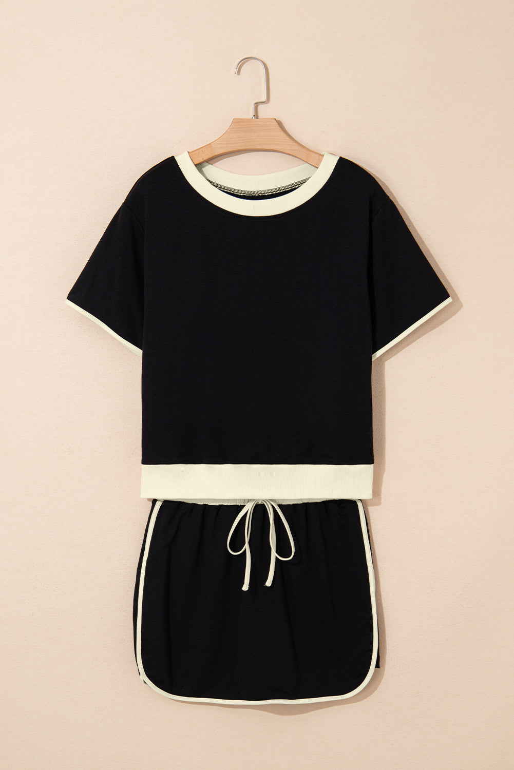 Drop Shoulder T Shirt and Skort Set